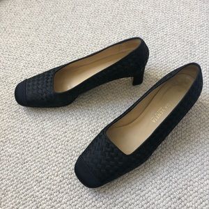Bottega Veneta Vintage Intrecciato Black Pumps